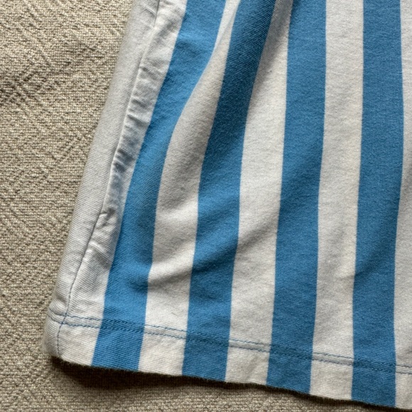 Hanna Andersson Girl Blue White Striped Smocked Flutter Cotton Dress 120 6/7 - Picture 3 of 7